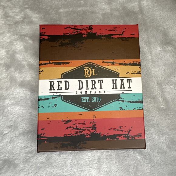 Red Dirt Hat Co Trifold Wallet Genuine Leather Southwest Aztec Embossed Design - Picture 11 of 12